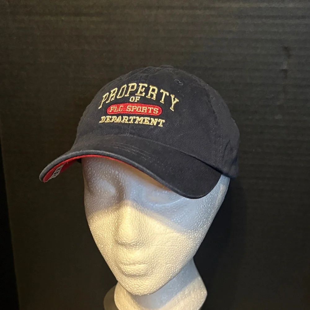 The Children's Place Navy Baseball Cap with Red Trim